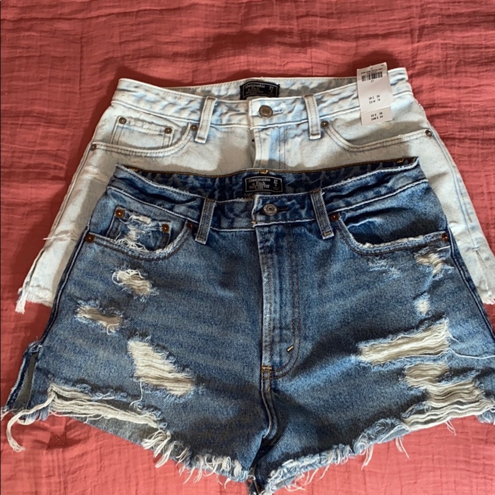 Abercrombie high waisted jean shorts